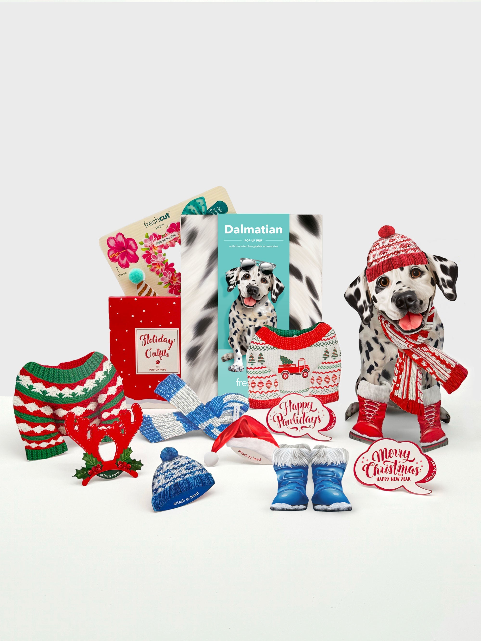 Dalmatiner-Pop-Up-Weihnachtskarte