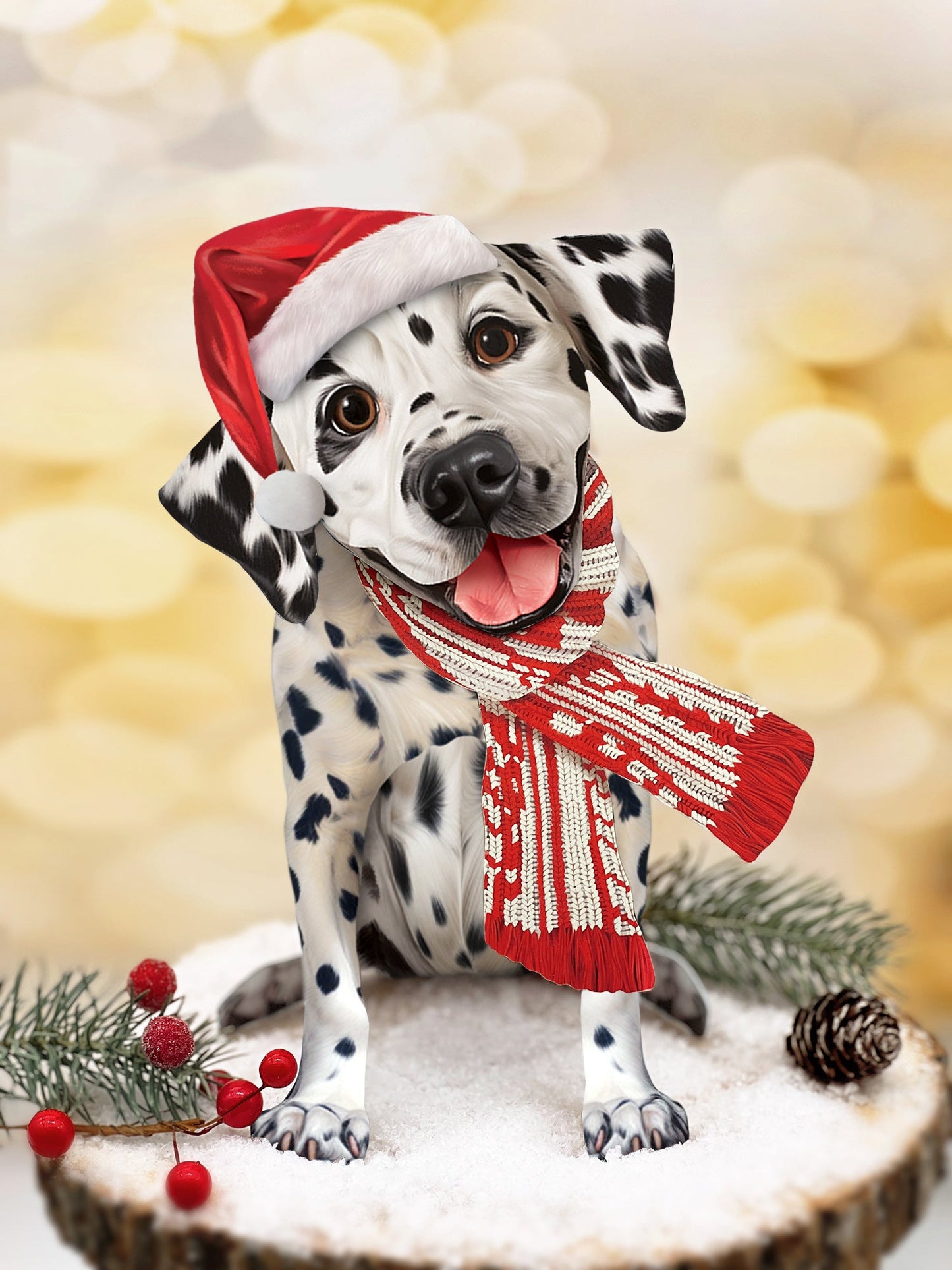 Holiday Dalmatian Pop-Up Card