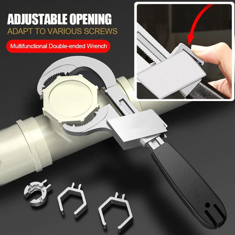 Universal Double Ended Wrench (+3 FREE Attachments) | LAST DAY OF SALE!