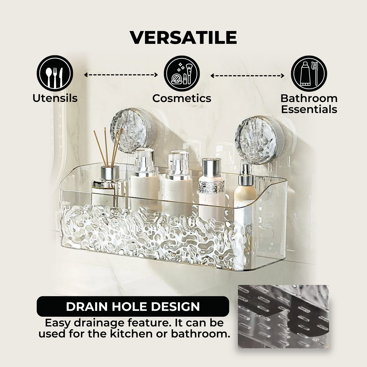 No-Drill Bathroom Hanging Basket | LAST DAY OF SALE!