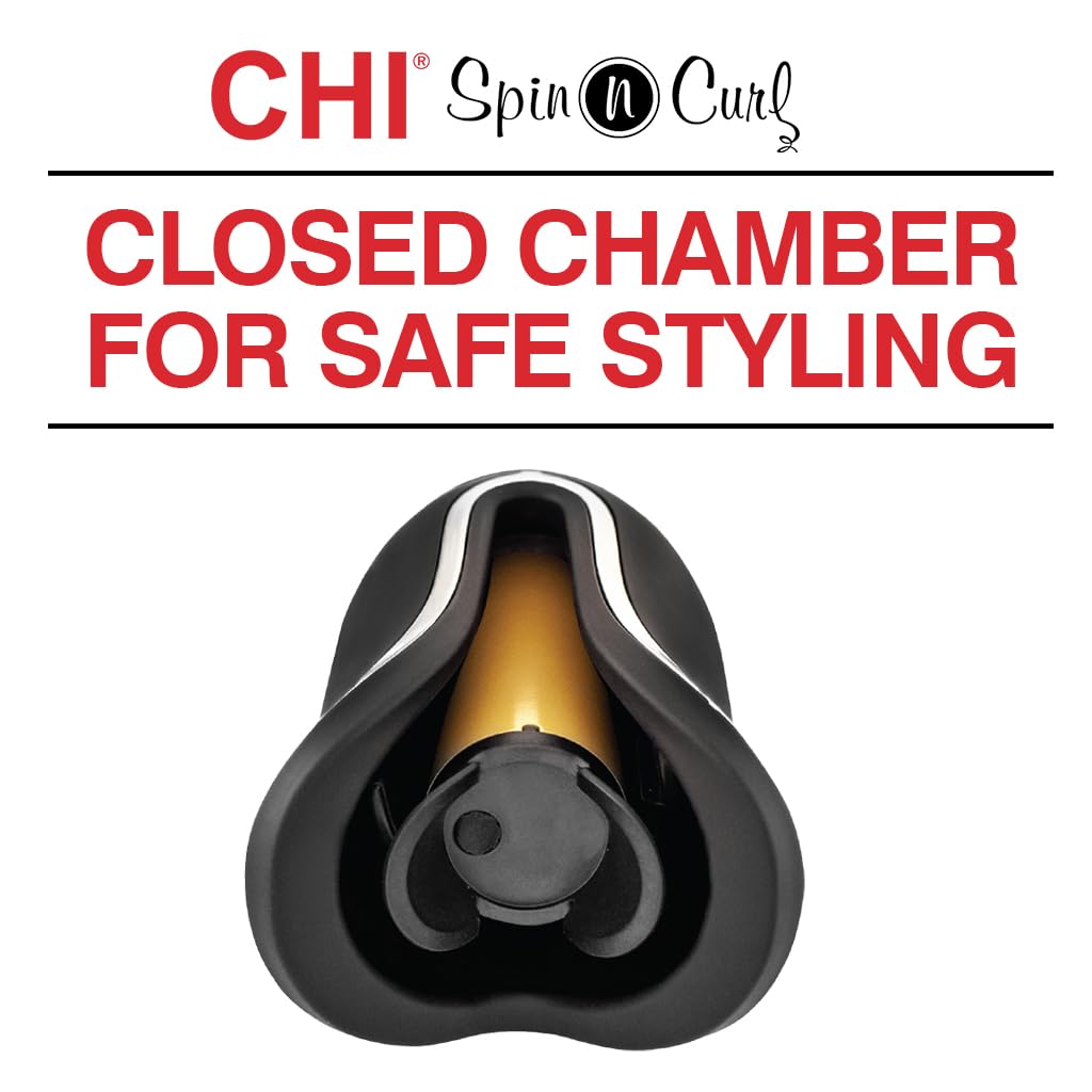 CHI Spin N Curl Curling Iron: Effortless Healthy & Shiny Curls and Waves | FINAL DAY OF SALE!