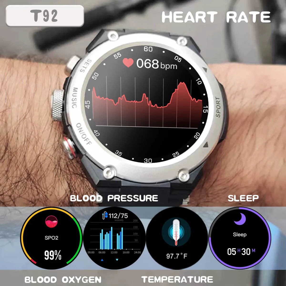 New T92 Pro Smartwatch with Earbuds - Bluetooth Headset | FINAL DAY OF SALE!