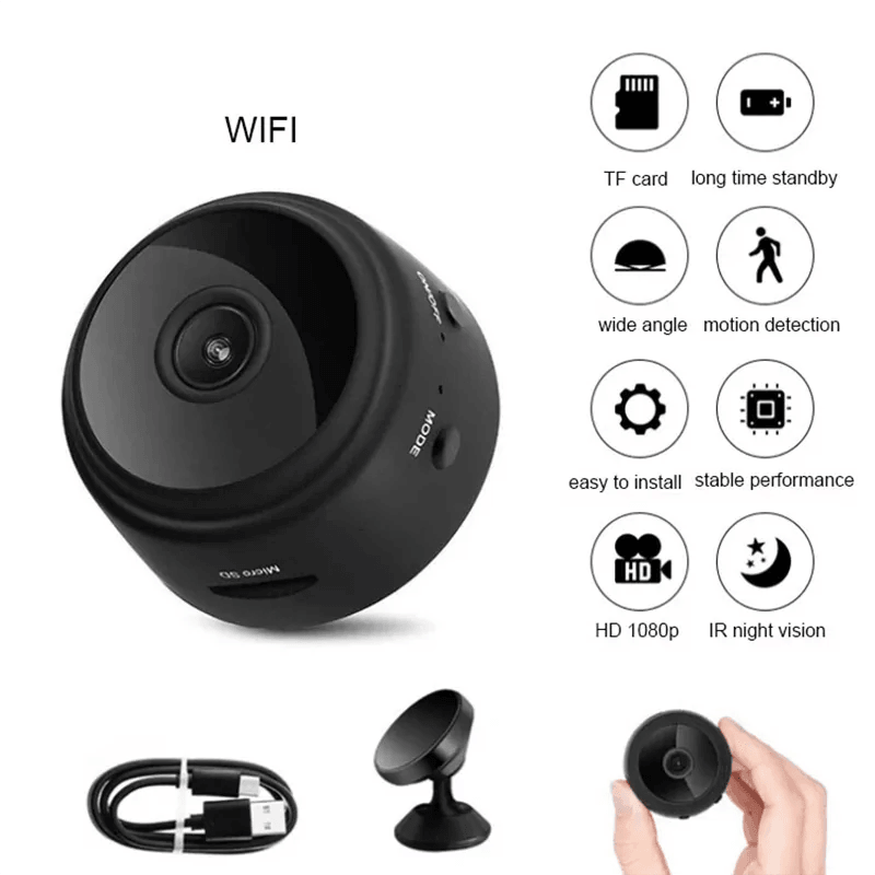 MINI MAX ANGLED WIRELESS SPY CAMERA with WiFi and HD Recording | LAST DAY OF SALE!