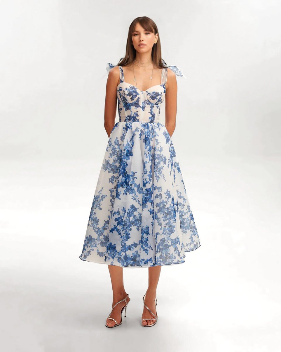 Enchanting Blue Floral Dress | LAST DAY FOR SALE!