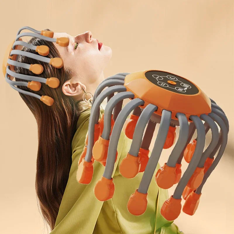 Azure Octopus Head Massager